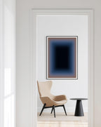 Moody Abstract Art Print, Taupe Blue Gradient, Minimal Modern Wall Decor