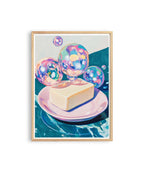 Butter Wall Art Print, Whimsical Food Poster, Colorful Kitchen Decor