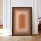 Warm Brown Gradient Abstract Art Print, Neutral Minimalist Poster, Cozy Modern Home Decor