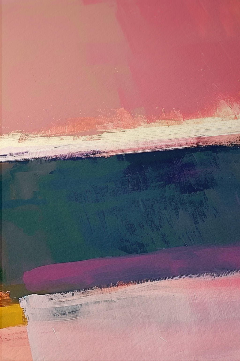 Pink Abstract Painting Print, Textured Brushstroke Wall Art, Modern Color Block Decor