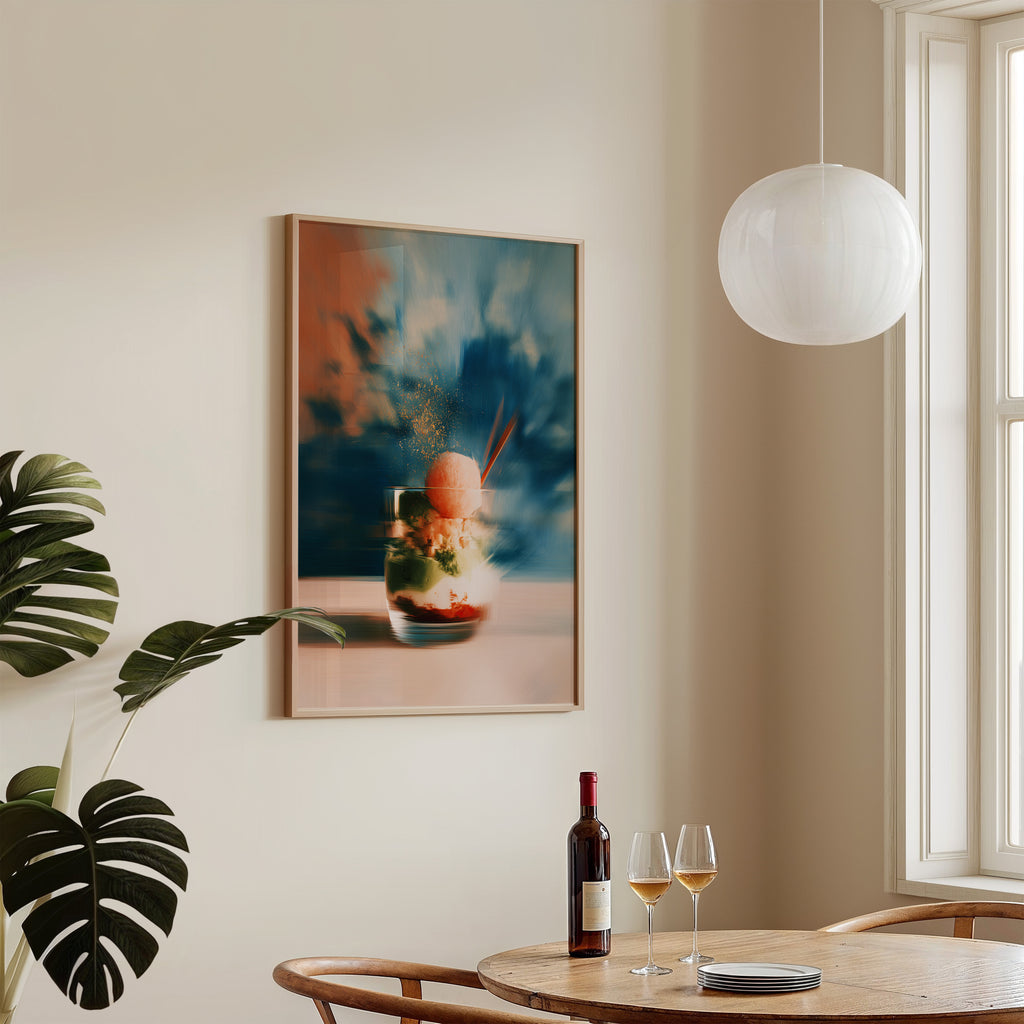 abstract still life featuring sweet dessert composition with rich color tones