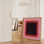 Red Pink Gradient Abstract Art Print, Bold Modern Minimal Wall Decor