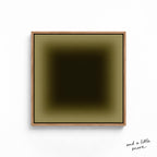 Olive Deep Green Wall Art, Minimalist Gradient Framed Art, Dark Color Field Canvas Print
