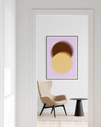 Lavender Brown Gradient Abstract Art Print, Soft Minimal Wall Decor, Large Canvas Art