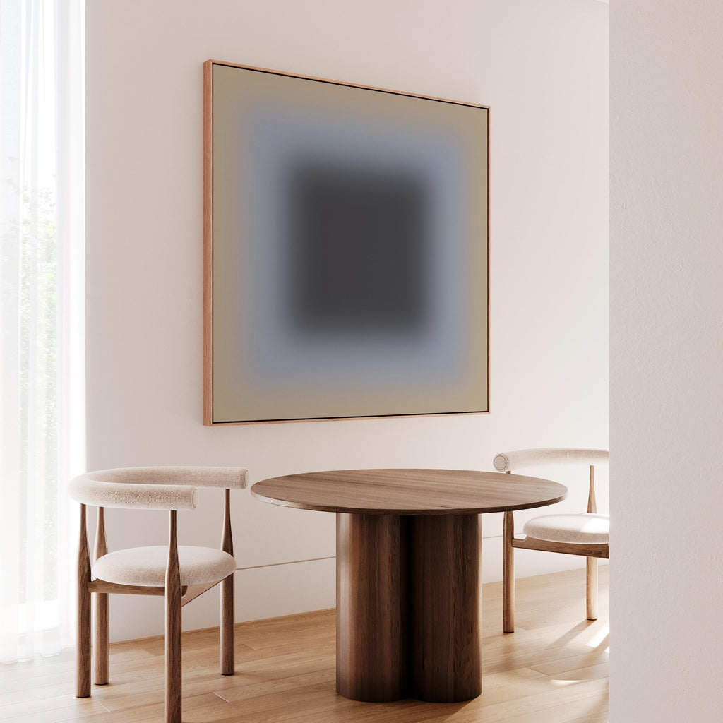 Neutral Gray Wall Art, Stone Moss Gradient Print, Minimalist Framed Wall Art, Canvas Print, Earthy Art