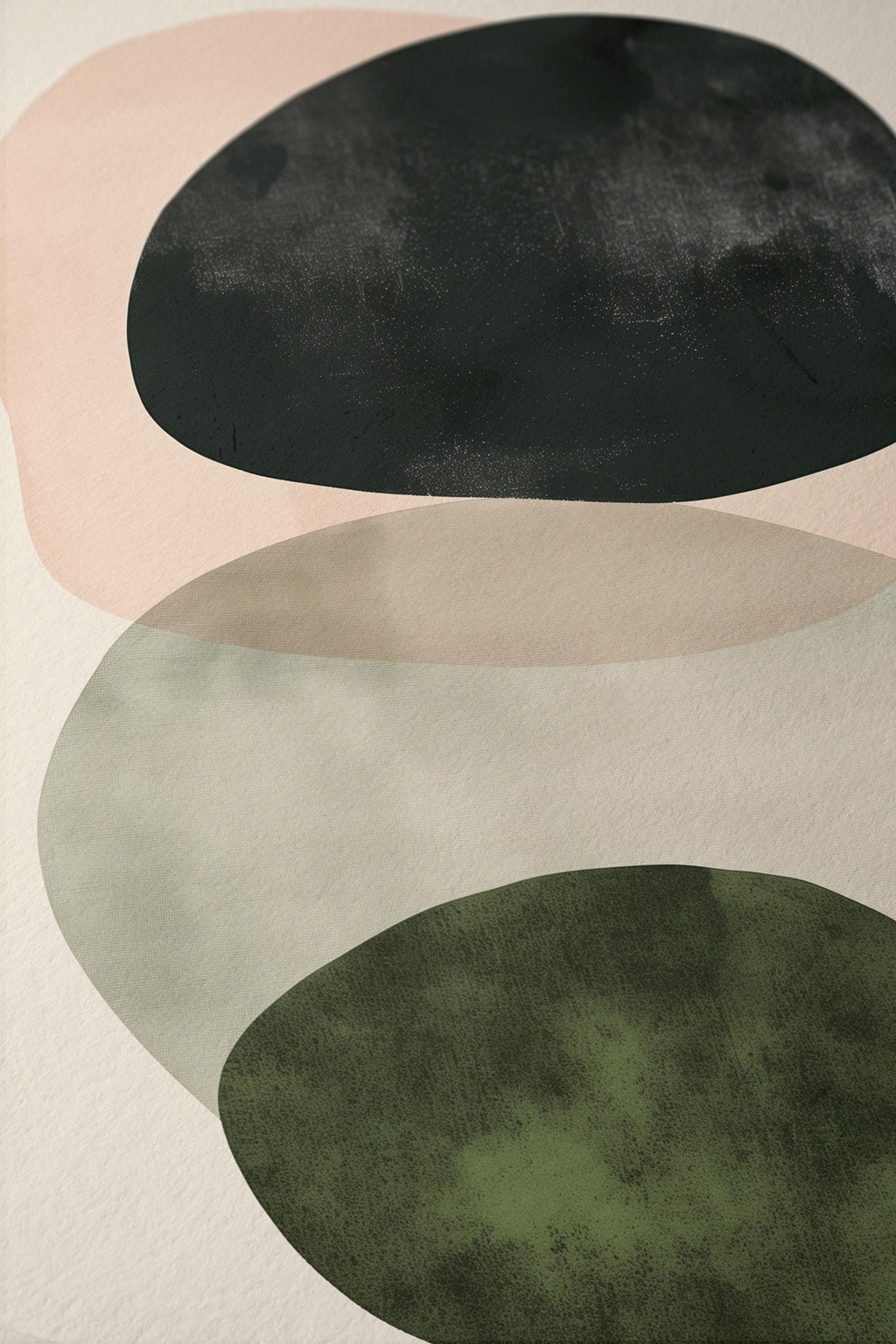 Neutral Abstract Shapes Print, Beige Organic Wall Art, Minimal Earth Tone Decor