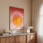 Orange Gradient Art Print, Pink Aura Poster, Modern Wall Decor