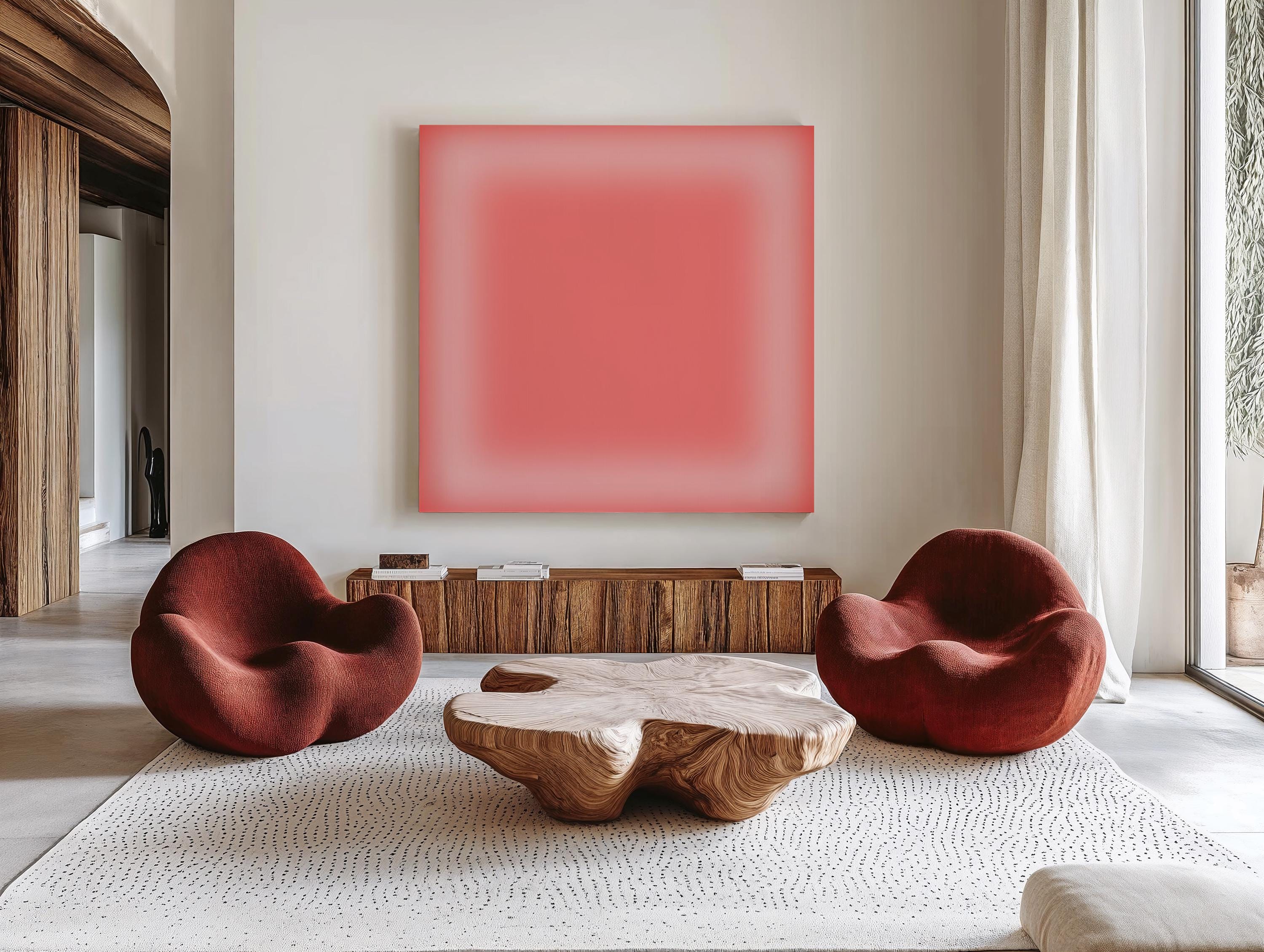 Pink Gradient Abstract Wall Art Printable, Blush Minimalist Poster, Modern Bedroom Bathroom Office Decor, Digital Download