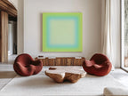 Neon Green Gradient Wall Art, Bright Abstract Print, Modern Color Decor