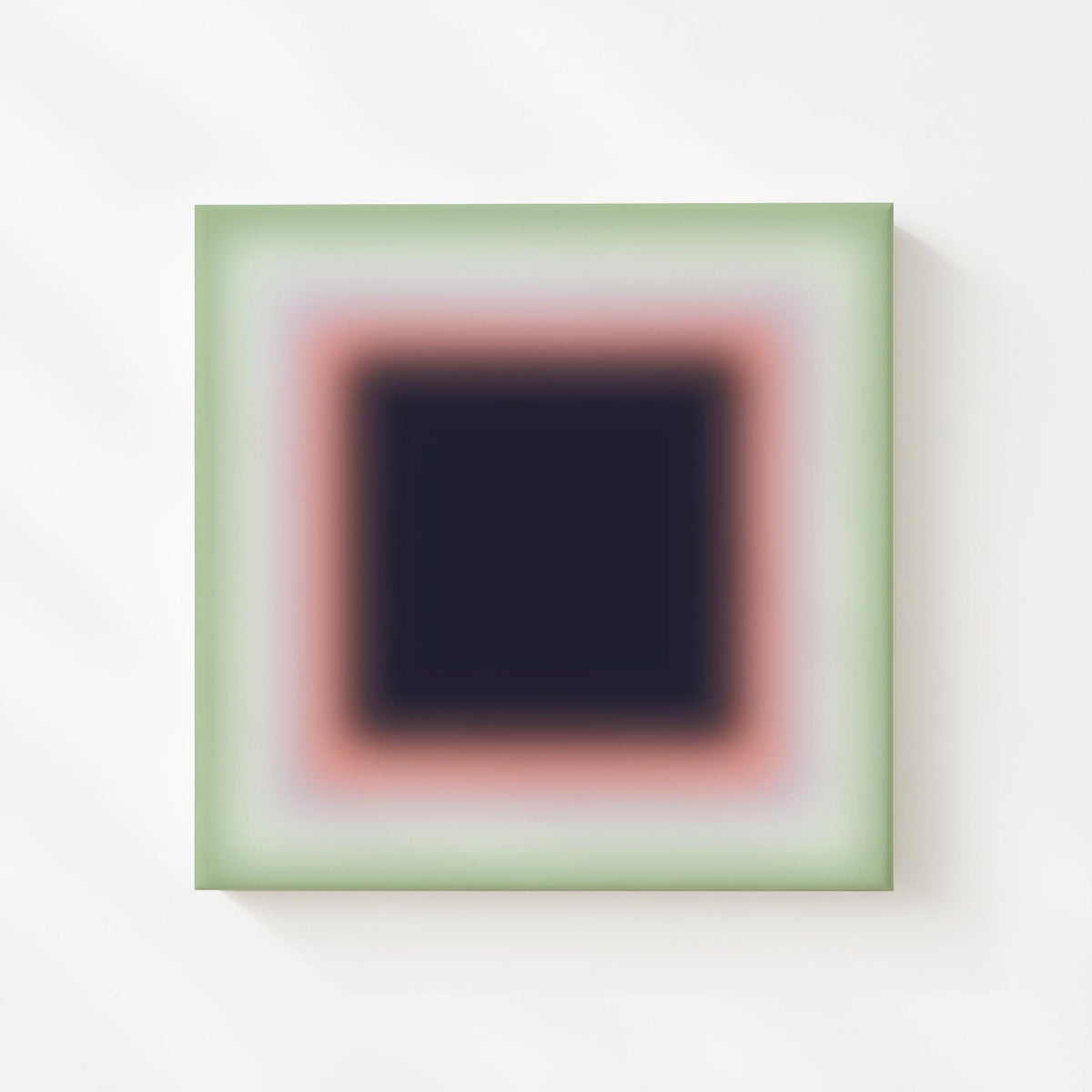 Green Coral Gradient Abstract Art Print, Soft Color Field Minimal Wall Decor