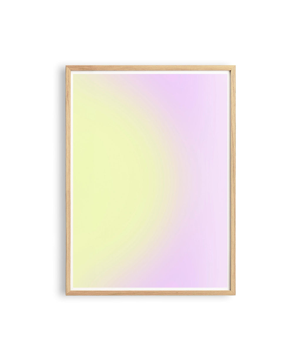 Pastel Yellow Lavender Gradient Art Print, Soft Minimal Abstract Wall Decor