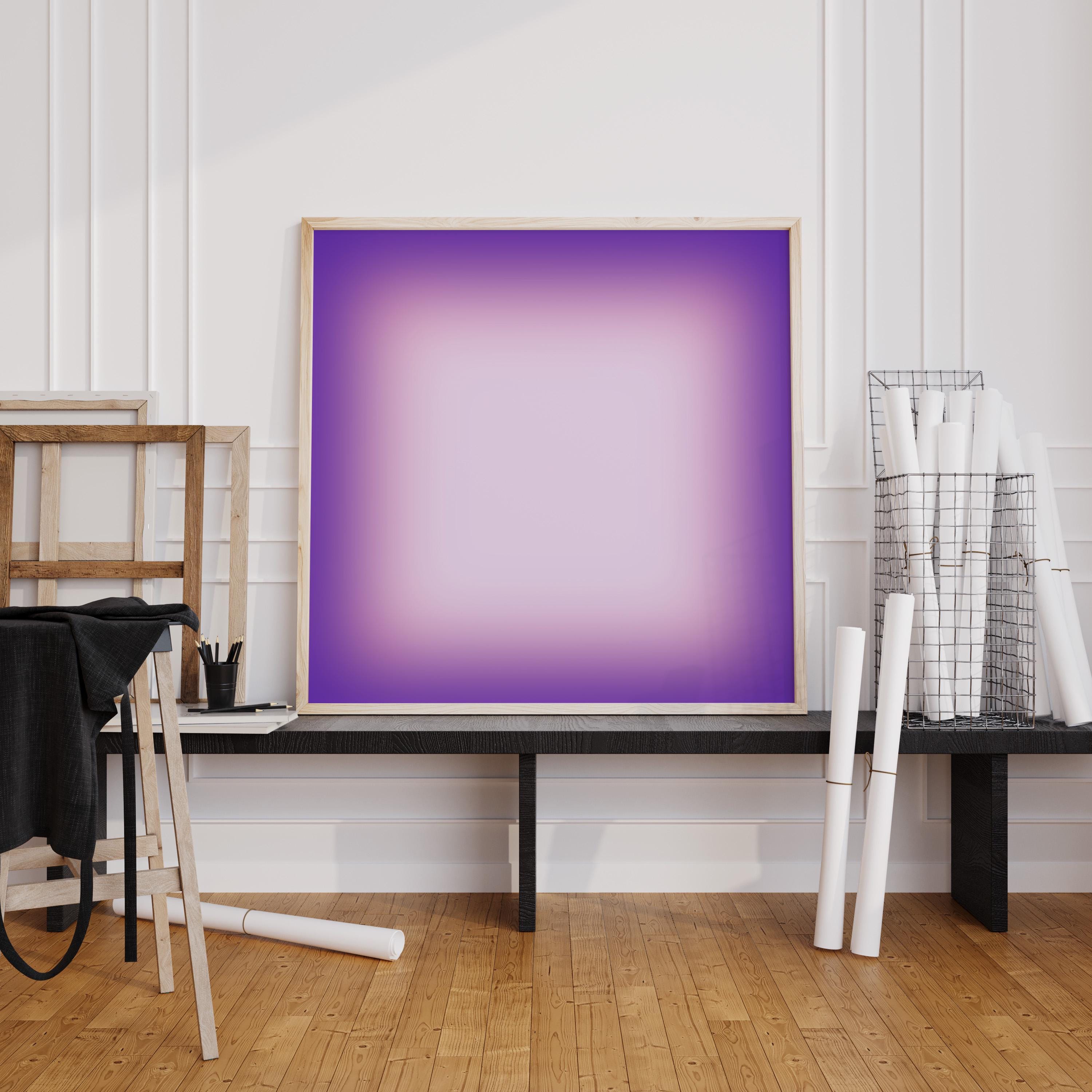 Purple Gradient Poster, Lavender Ombre Wall Art, Minimalist Zen Canvas Print