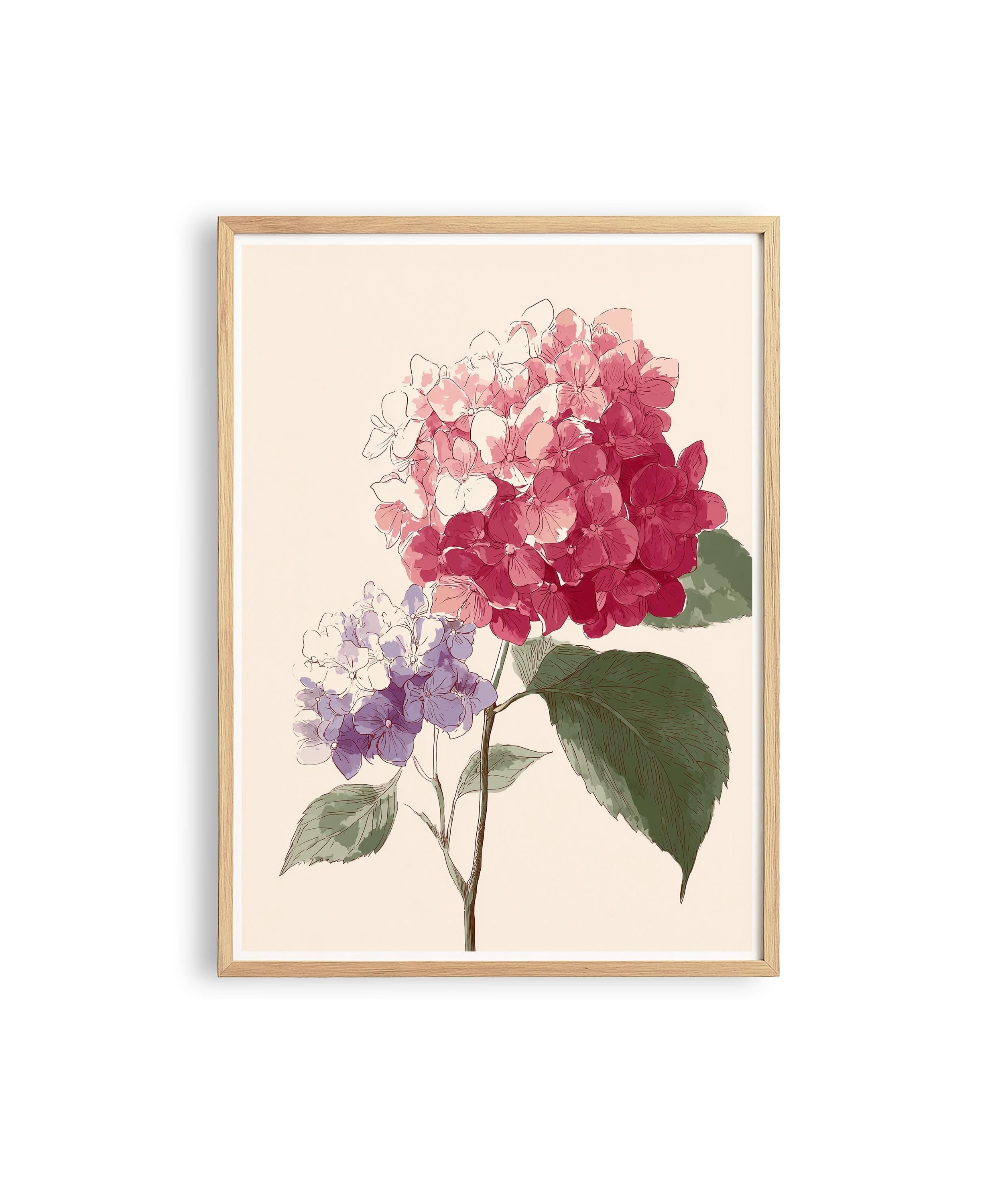 Hydrangea Printable Art, Soft Floral Download for Bedroom or Bathroom Decor