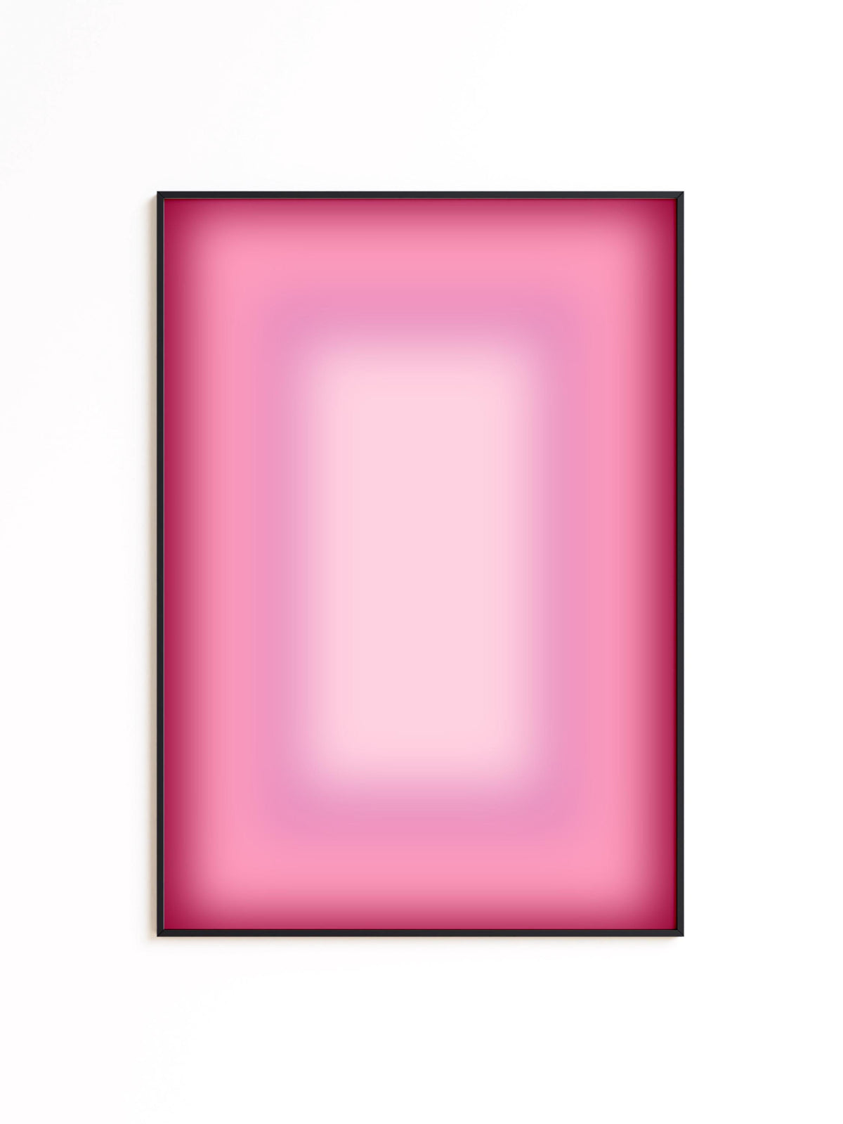 Pink Gradient Abstract Wall Art, Blush Ombre Minimalist Poster