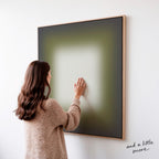 Olive Gray Gradient Abstract Print