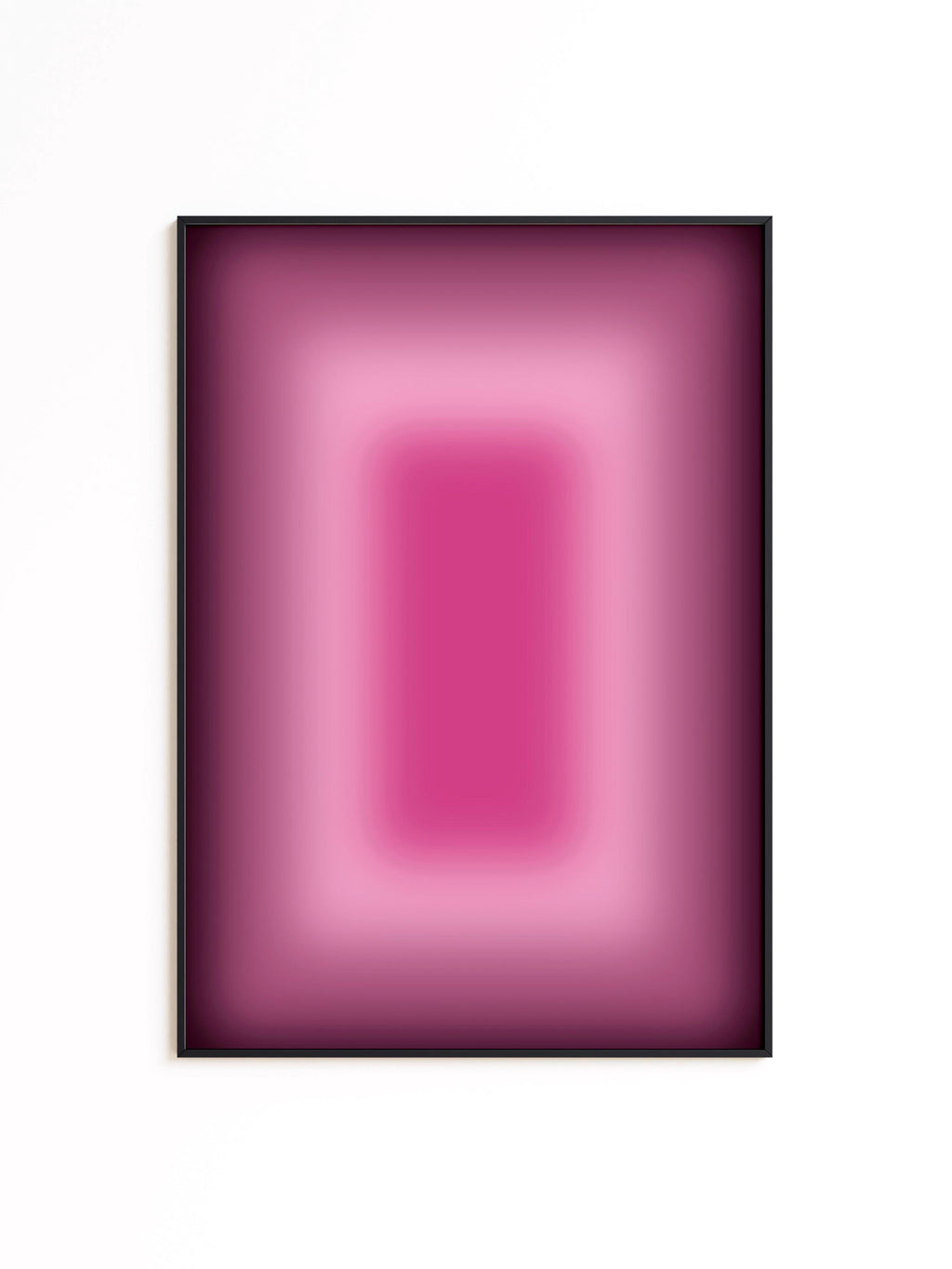 Pink Aura Art Print, Magenta Gradient Poster, Soft Glow Wall Decor