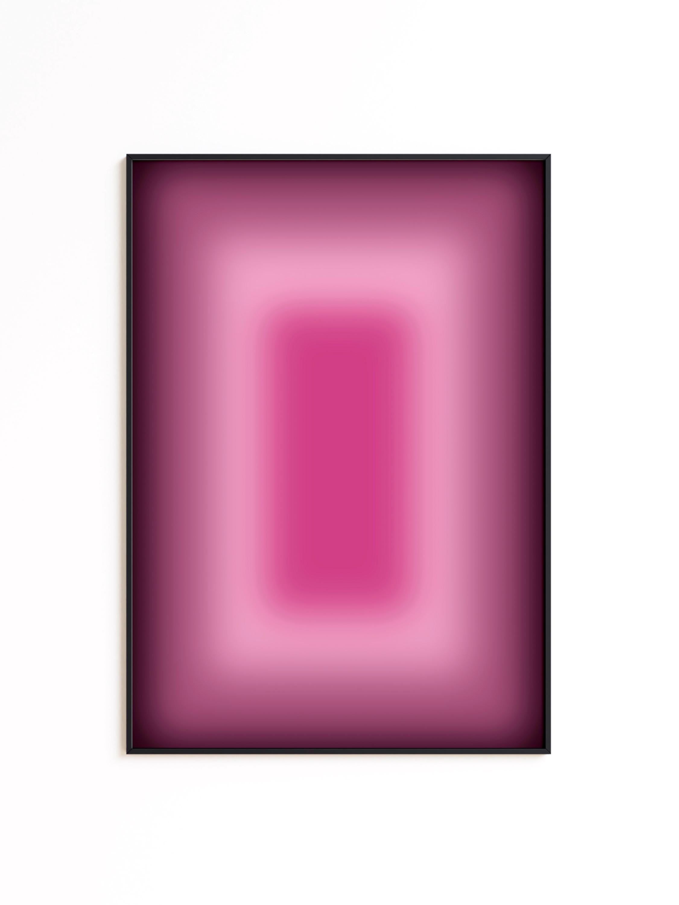 Pink Aura Art Print, Magenta Gradient Poster, Soft Glow Wall Decor