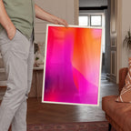 Neon Purple Gradient Wall Art Printable, Vaporwave Aesthetic Poster, Bold Abstract Modern Decor, Glow Effect