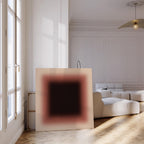 Mocha Brown Gradient Square Art Print, Neutral Contemporary Wall Decor
