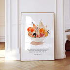 Fruit of the Spirit Wall Art Print, Watercolor Fruit Bowl, Galatians Bible Verse