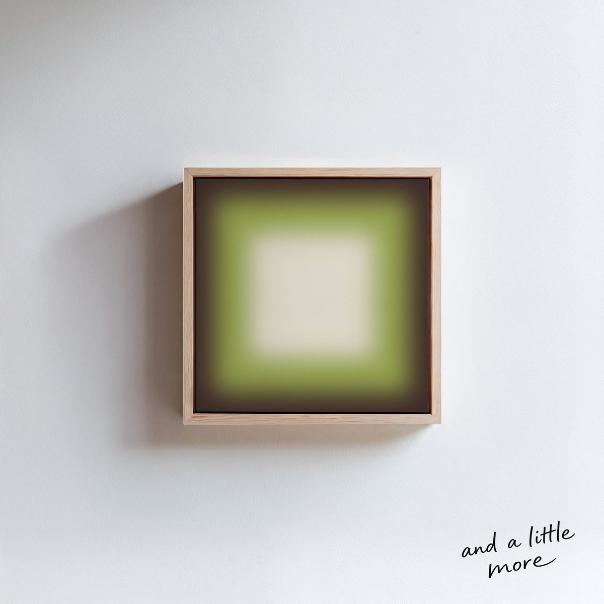 Avocado Green Wall Art, Minimalist Gradient Print, Earthy Framed Wall Art, Square Canvas Print