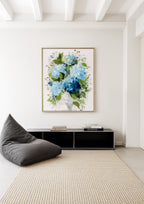 Hydrangea Wall Art Print, Botanical Flower Decor for Bedroom or Office