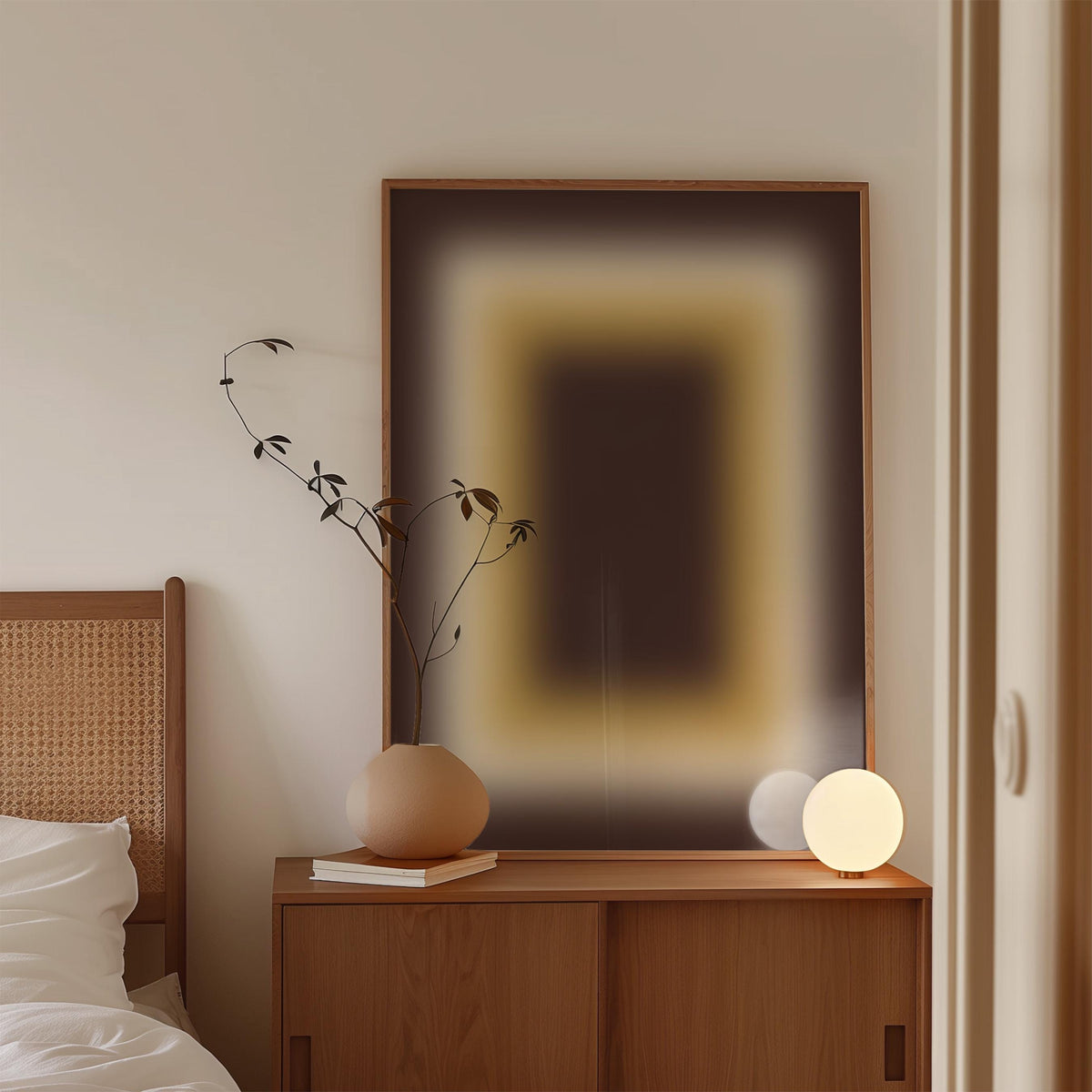Brown Wall Art Print, Chocolate Cream Gradient, Minimal Abstract Decor