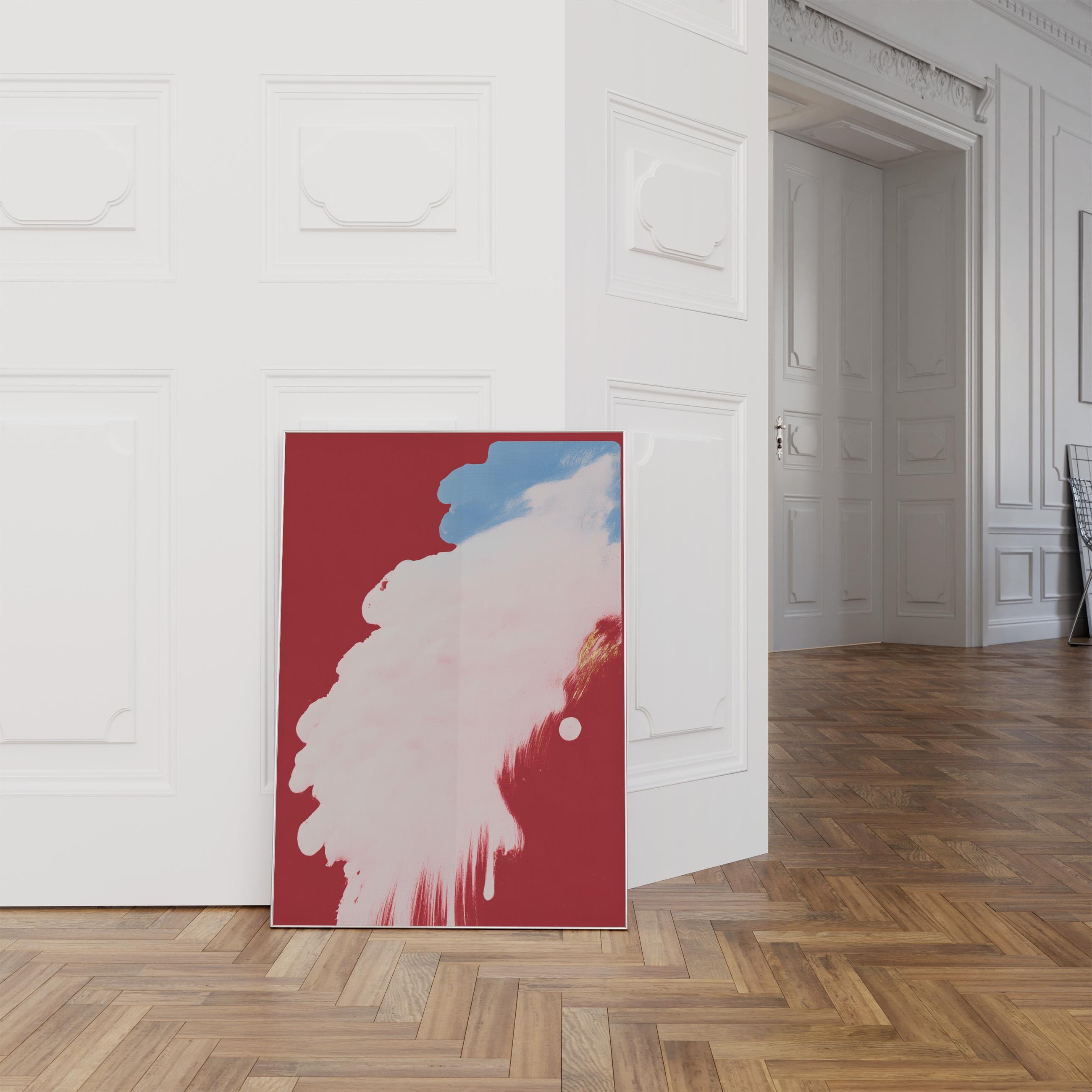 Red Sky Cloud Art, Abstract Art, Vintage Wall print
