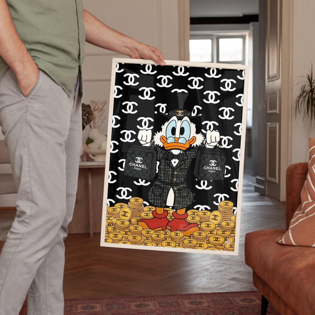 Black & Gold Chanel Duck Wall Art