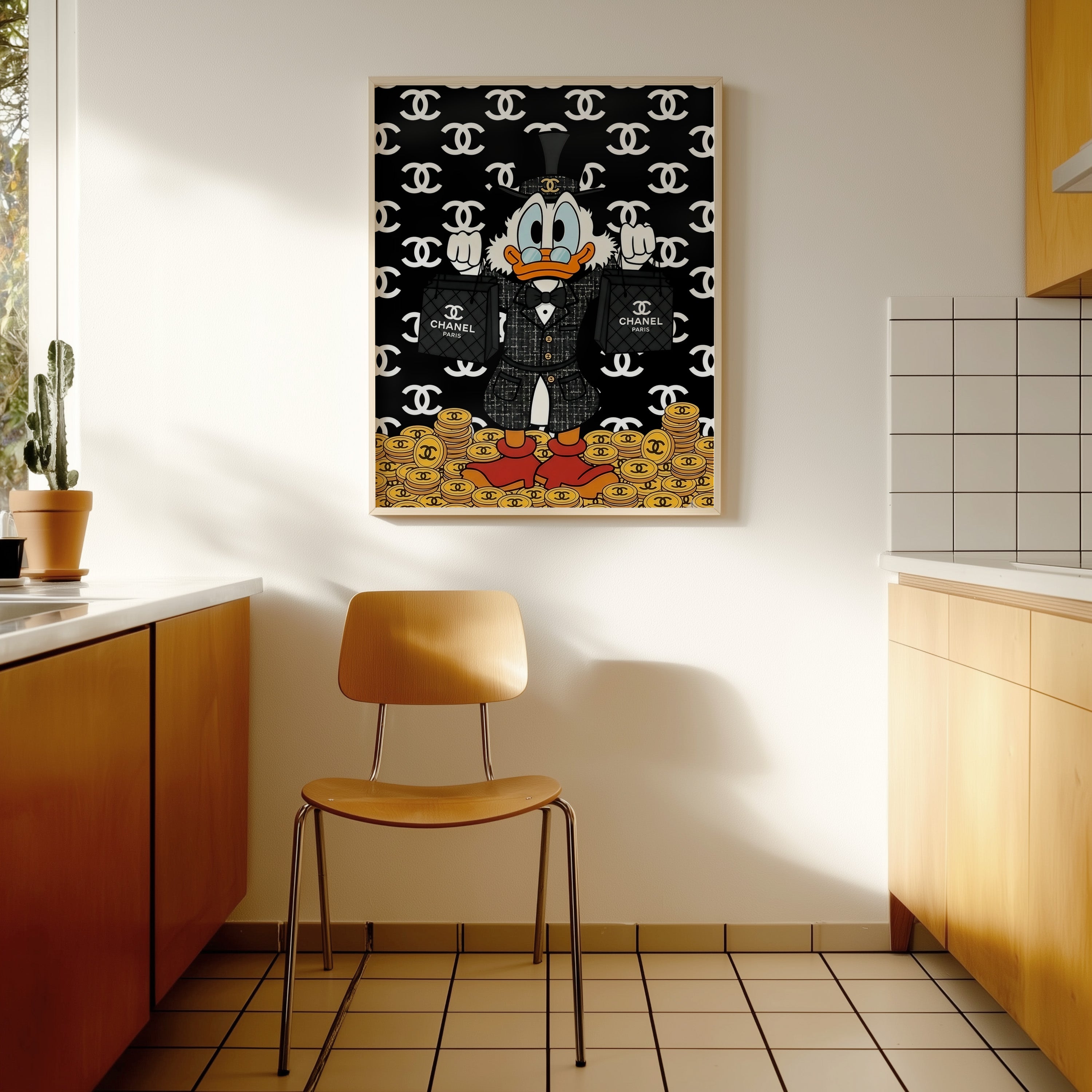 Black & Gold Chanel Duck Wall Art