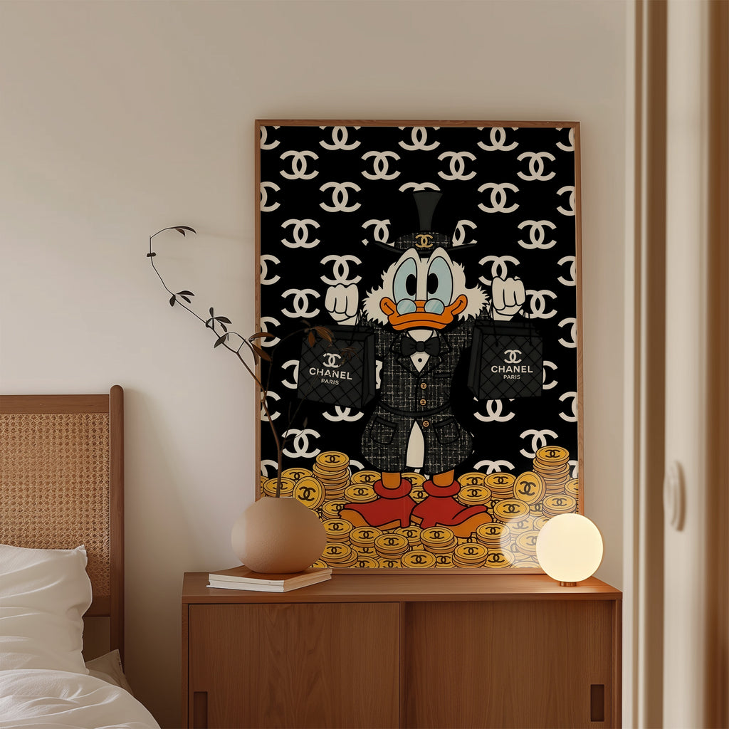 Black & Gold Chanel Duck Wall Art