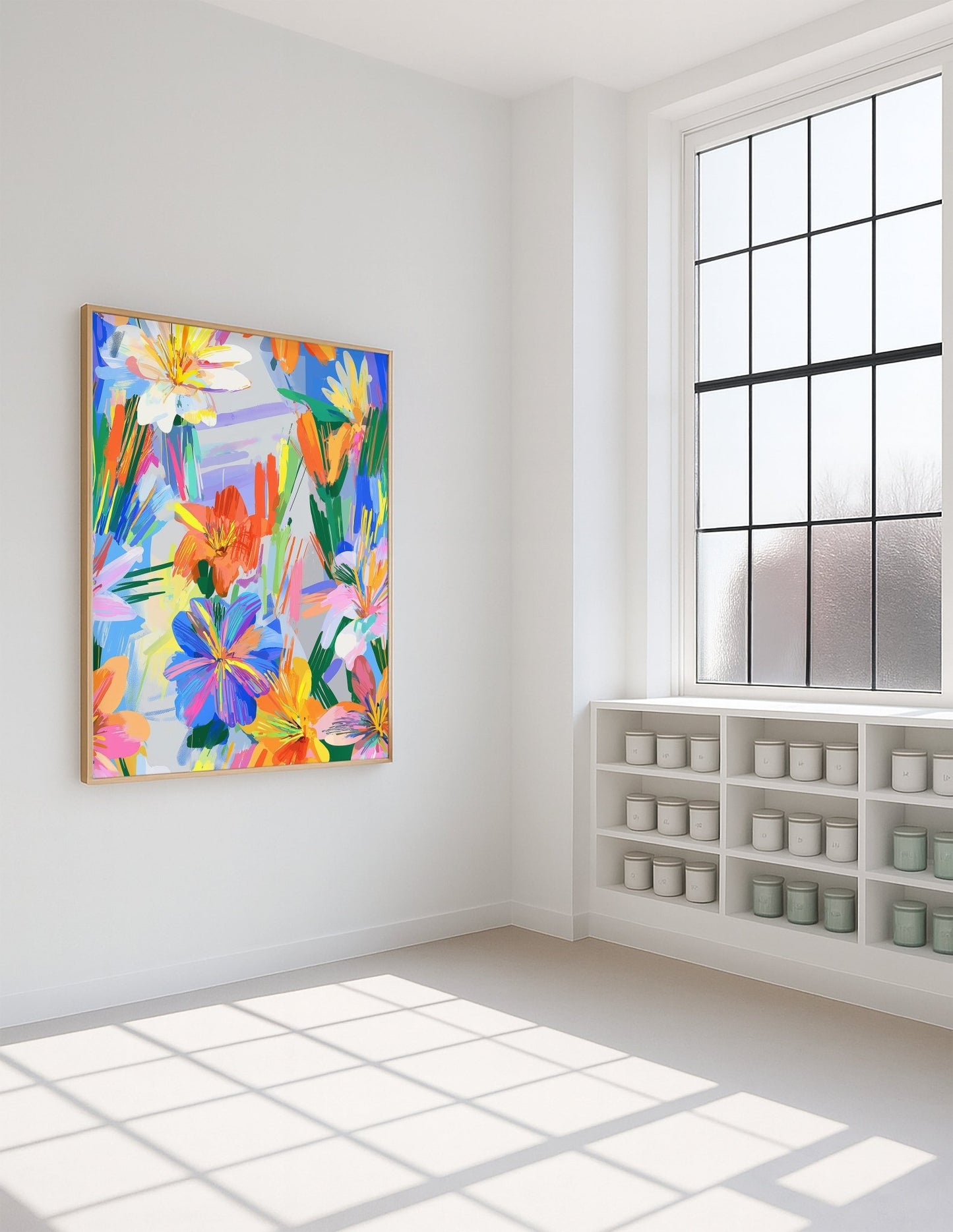 Blooming Radiance Fields Floral Art canvas wall art – And A Little More
