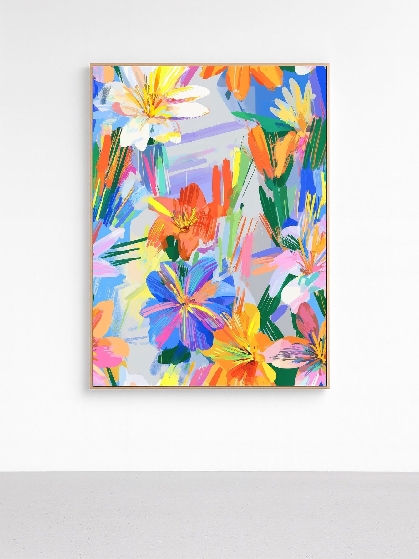 Blooming Radiance Fields Floral Art canvas wall art – And A Little More