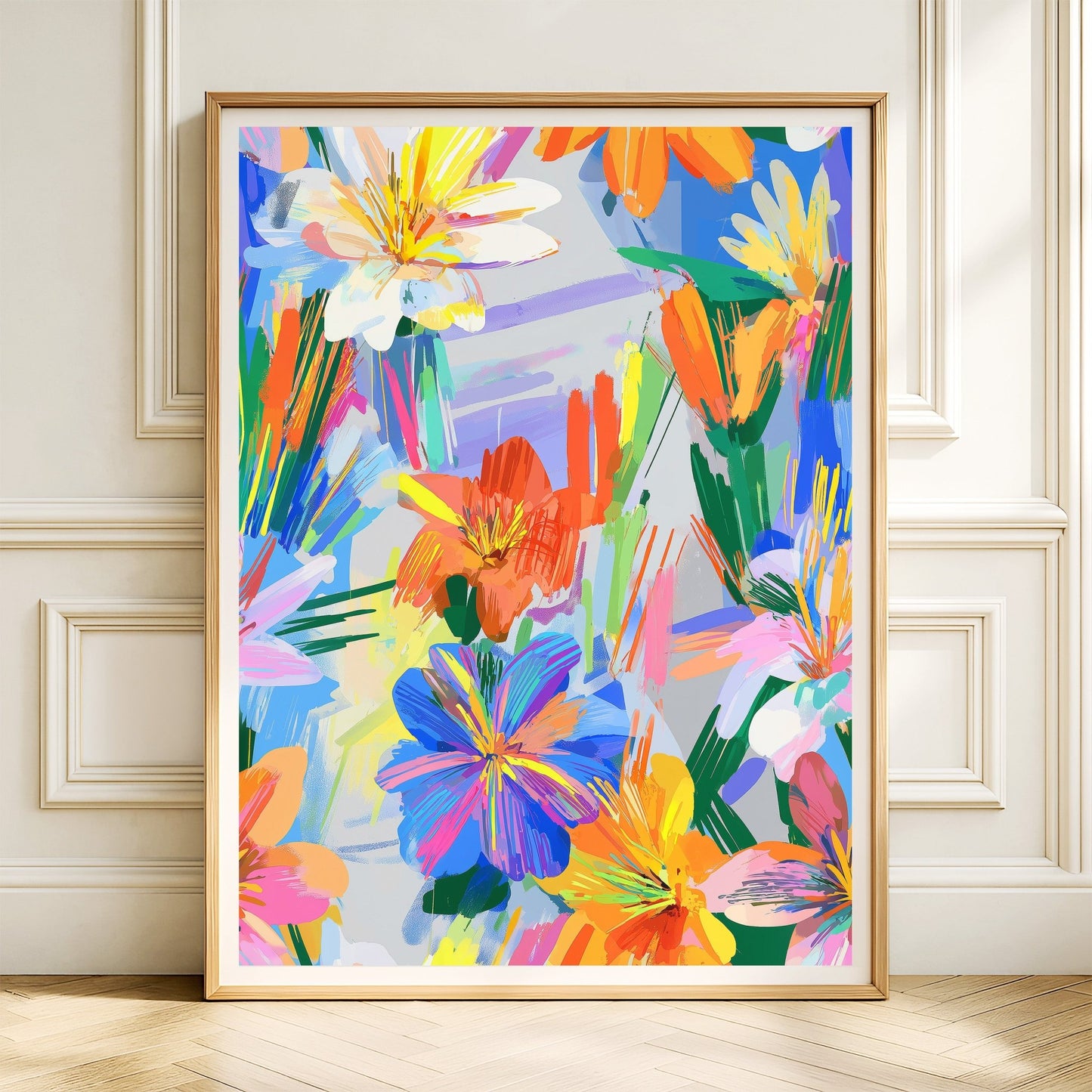 Blooming Radiance Fields Floral Art canvas wall art – And A Little More