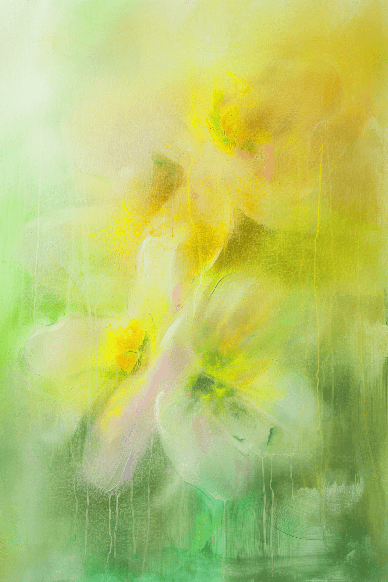 Bloomveil Green Floral Art canvas wall art – And A Little More