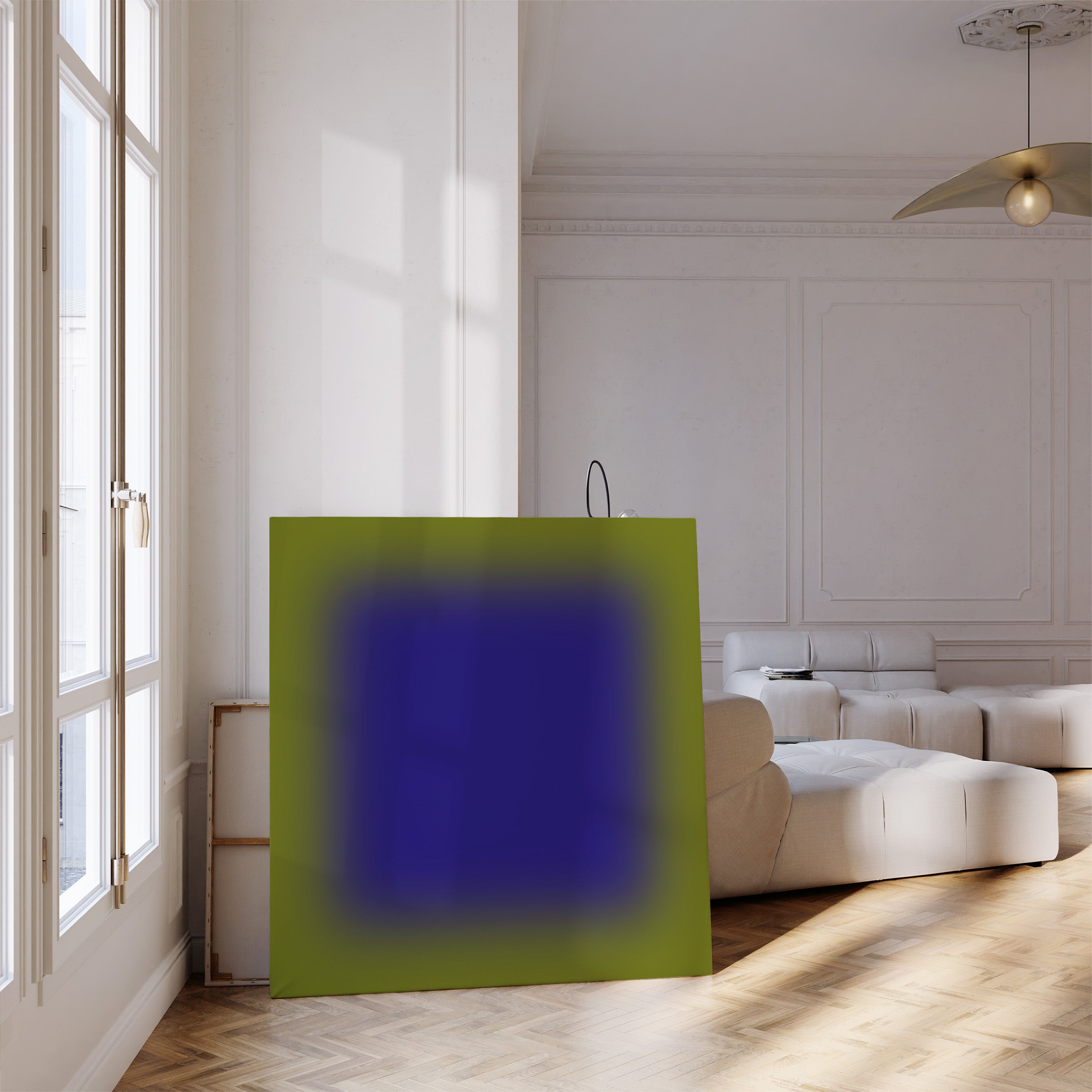 Green Blue Gradient Abstract Wall Art