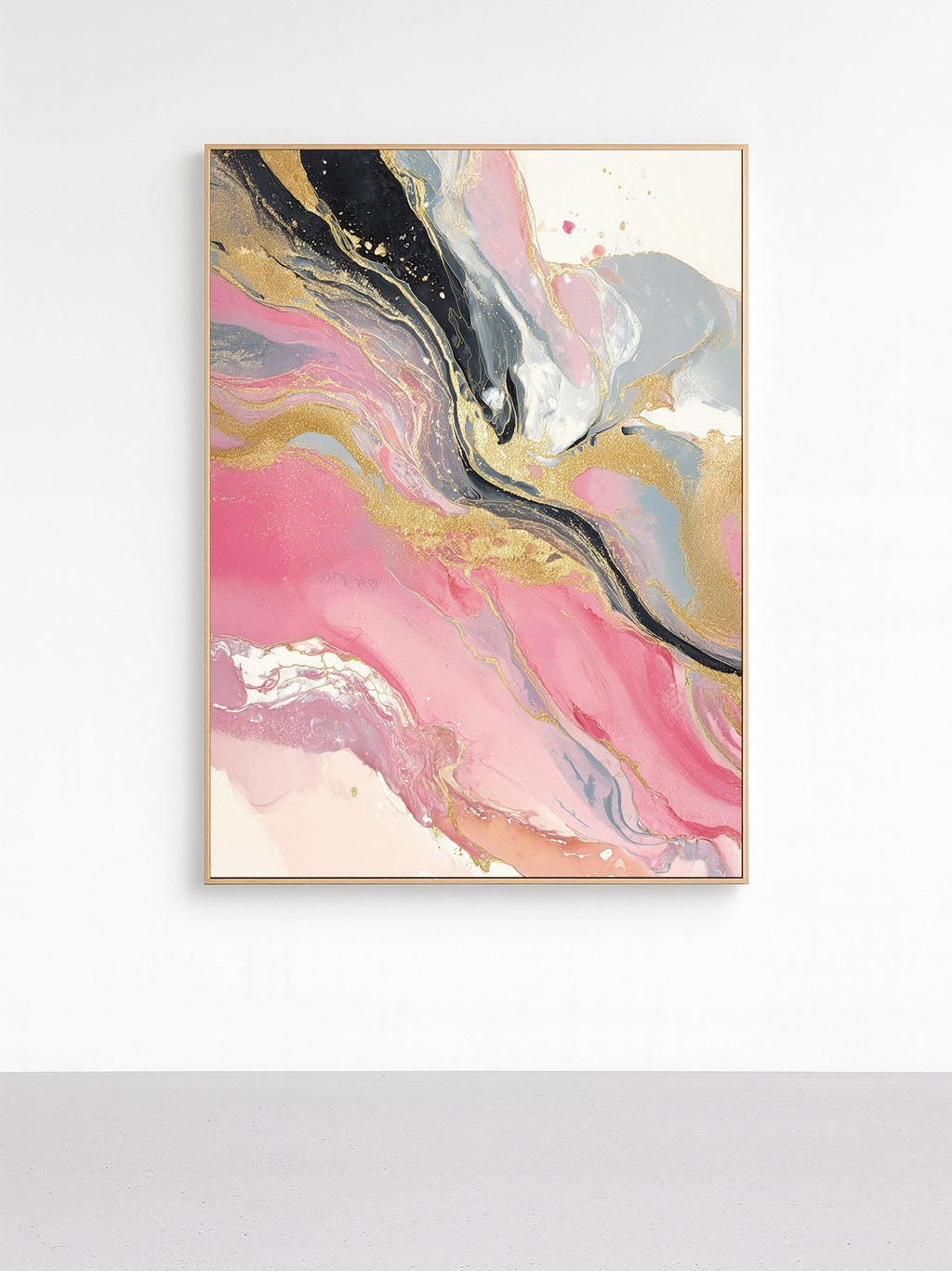 Blush Eclipse Abstract - Framed Canvas canvas wall art – And A Little More