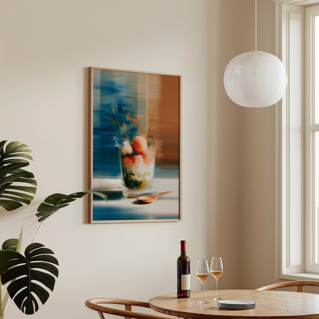 Amber Horizon Dessert Art Print - Abstract Still Life - And A Little More