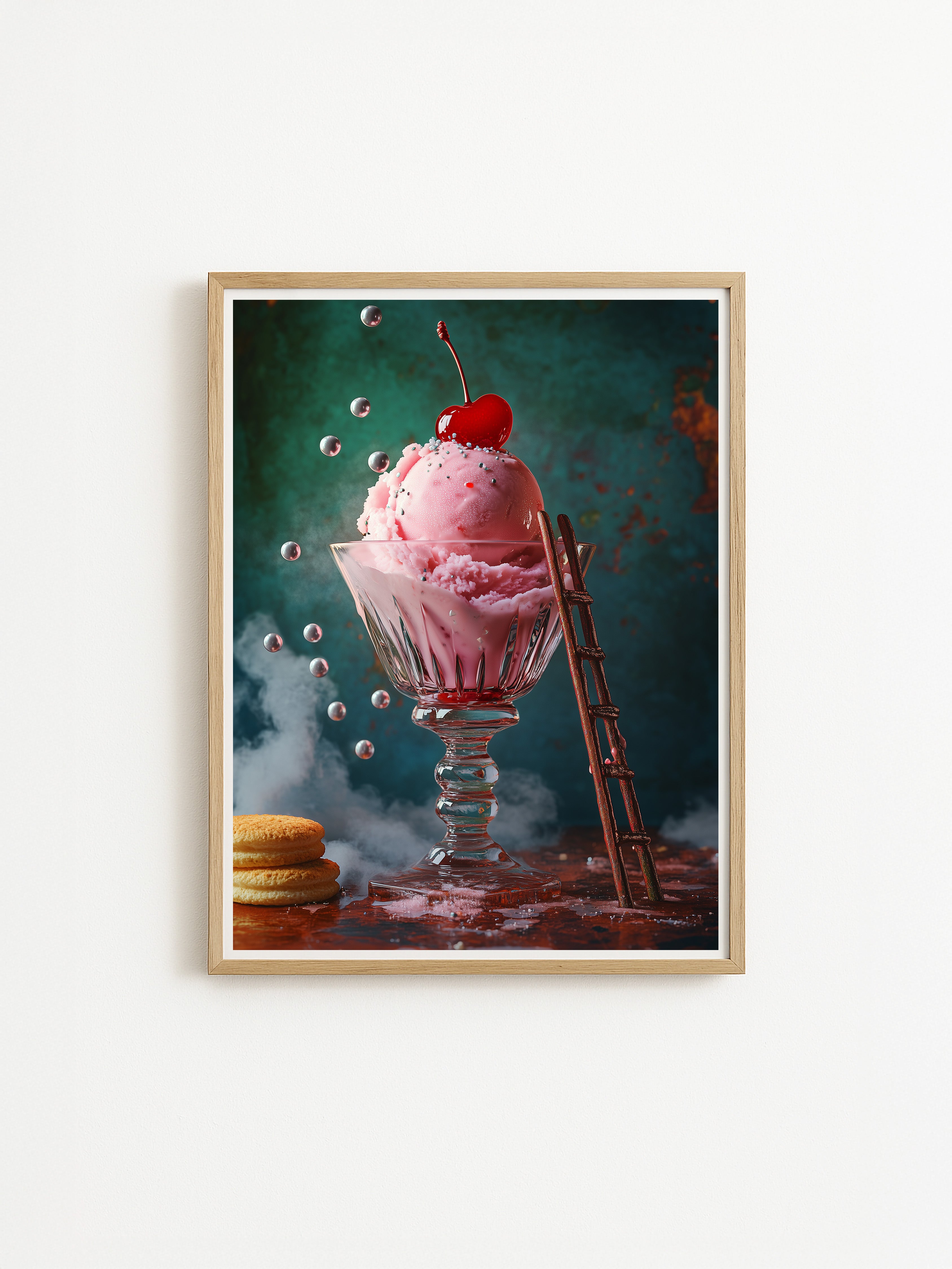 Modern Pop Dessert Crimson Cherry Delight – Art Print - And A Little More