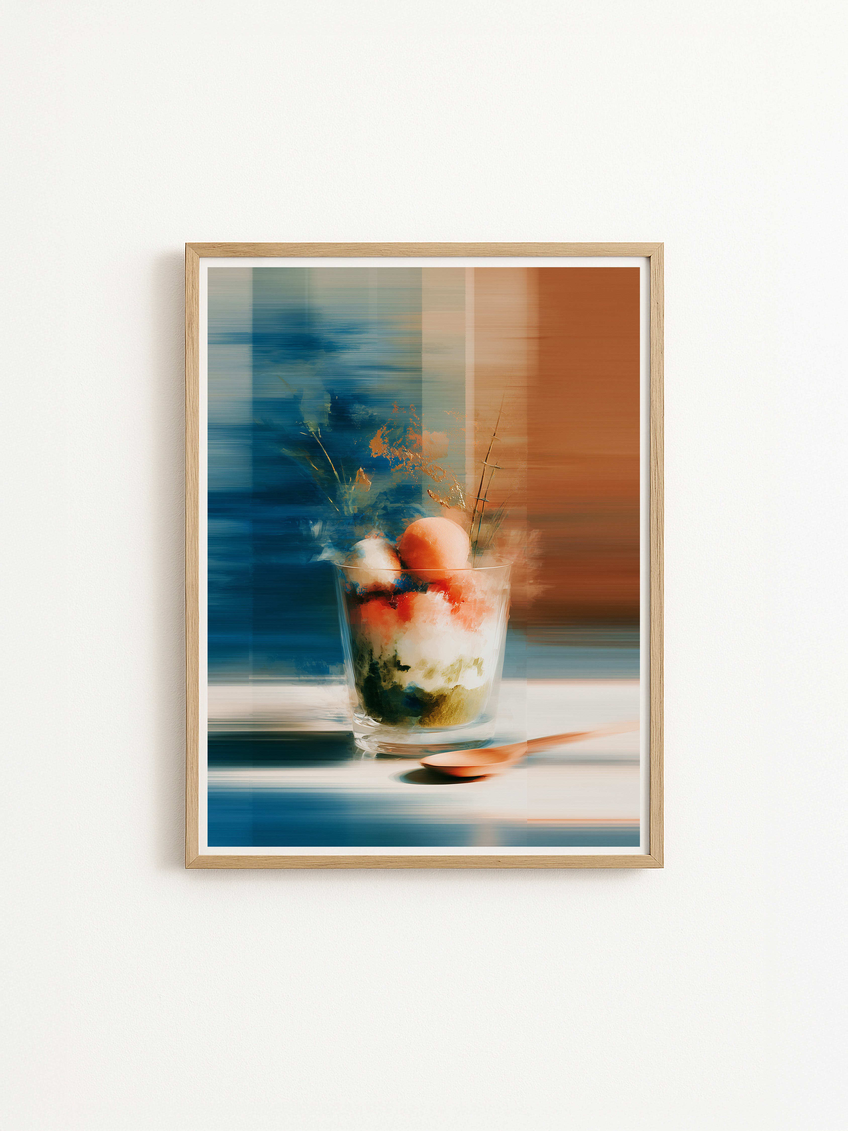 Amber Horizon Dessert Art Print - Abstract Still Life - And A Little More