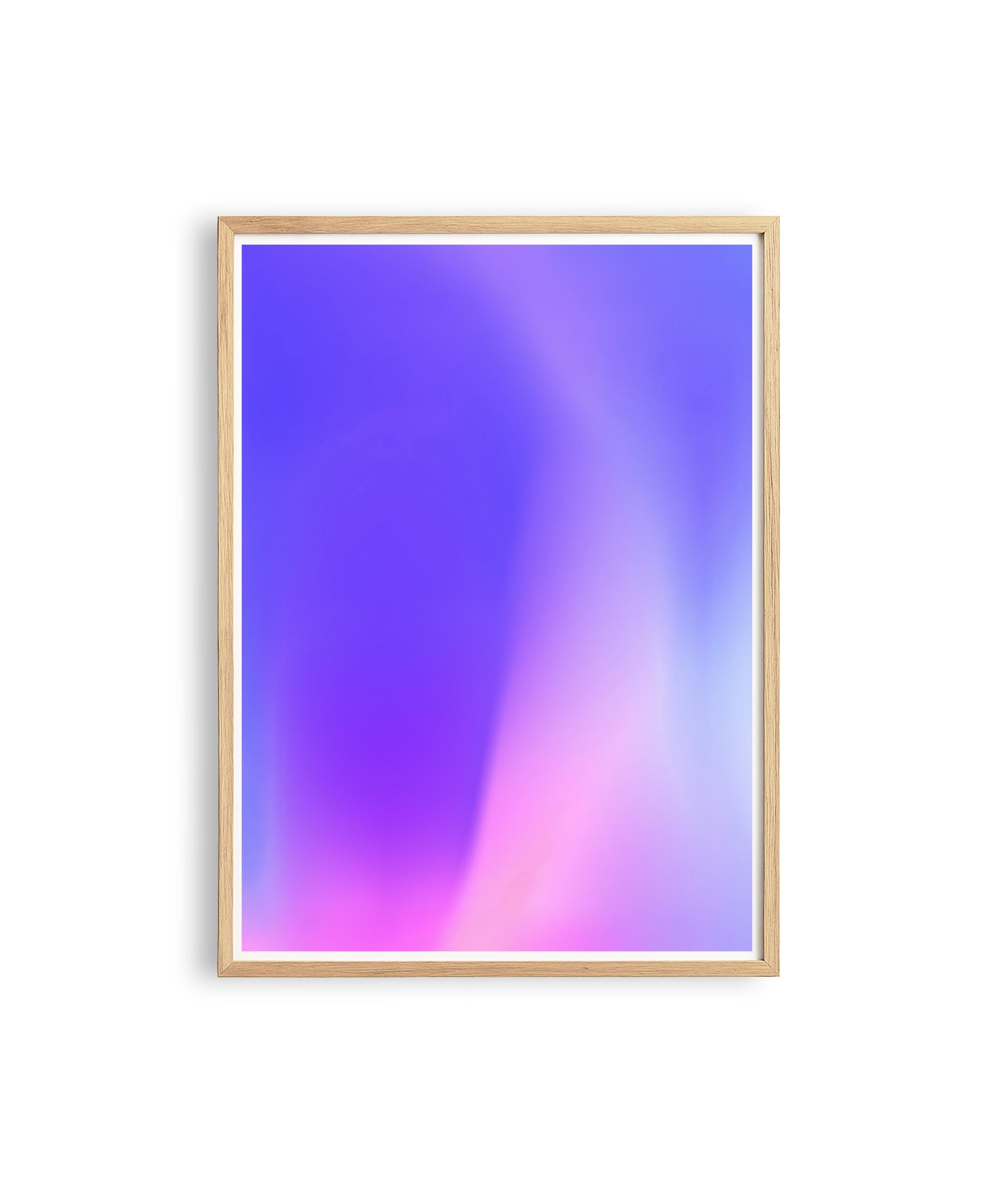 Neon Purple Gradient Printable Wall Art, Abstract Modern Poster, Pink Lavender Minimal Decor