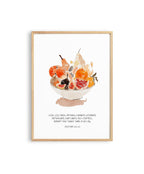 Fruit of the Spirit Wall Art Print, Watercolor Fruit Bowl, Galatians Bible Verse