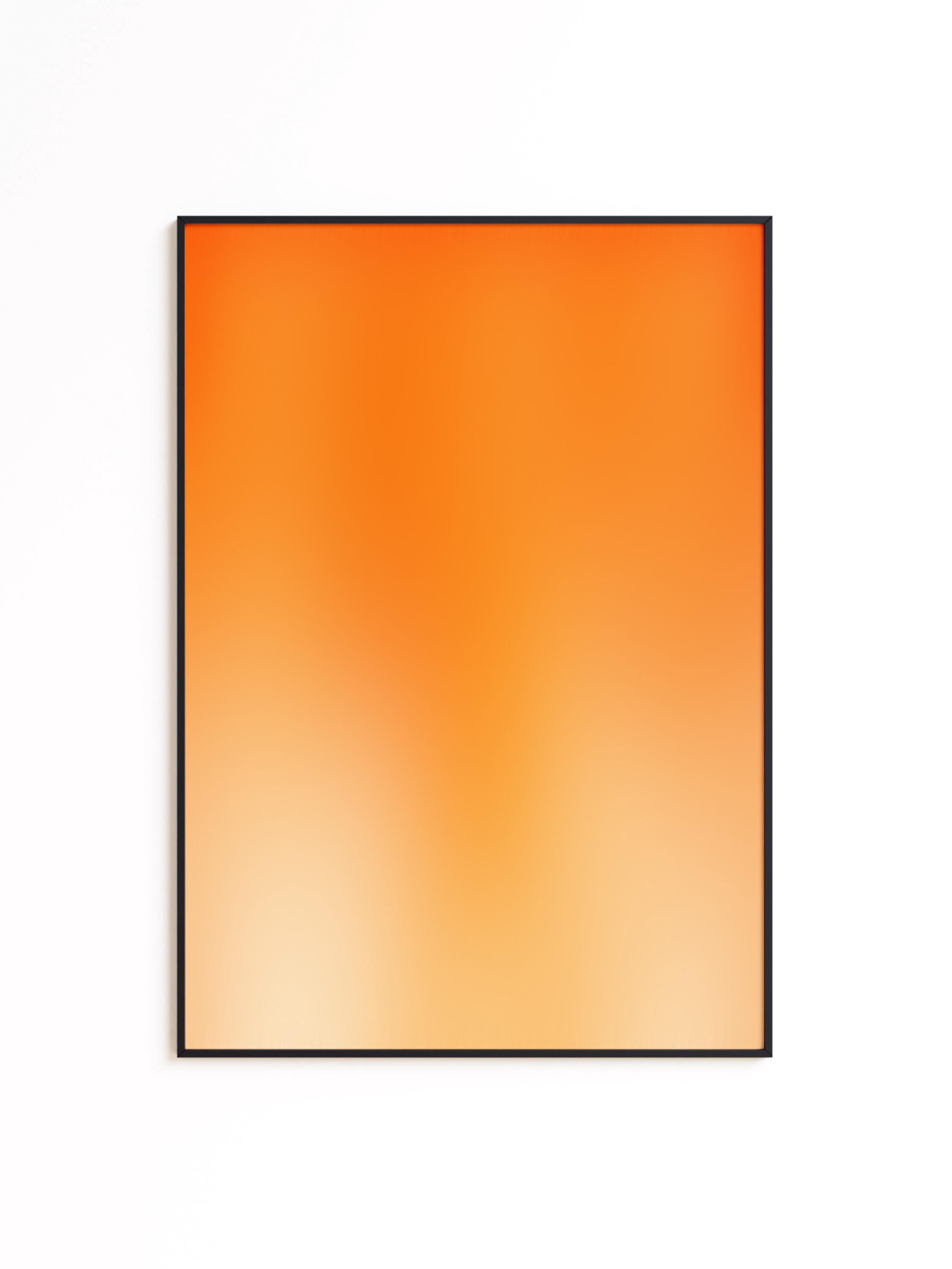 Orange Gradient Art Print, Minimal Abstract Poster, Warm Modern Wall Decor