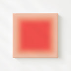 Coral Wall Art Print, Salmon Pink Gradient, Minimal Square Abstract Decor