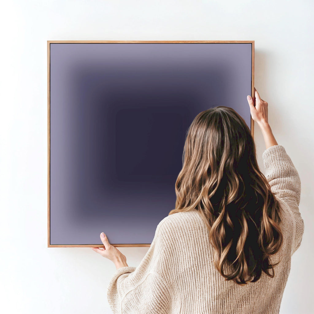 Deep Navy Purple Gradient Wall Art