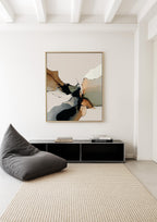 Fluid Abstract Art Print, Neutral Ink Painting, Modern Earth Tone Decor