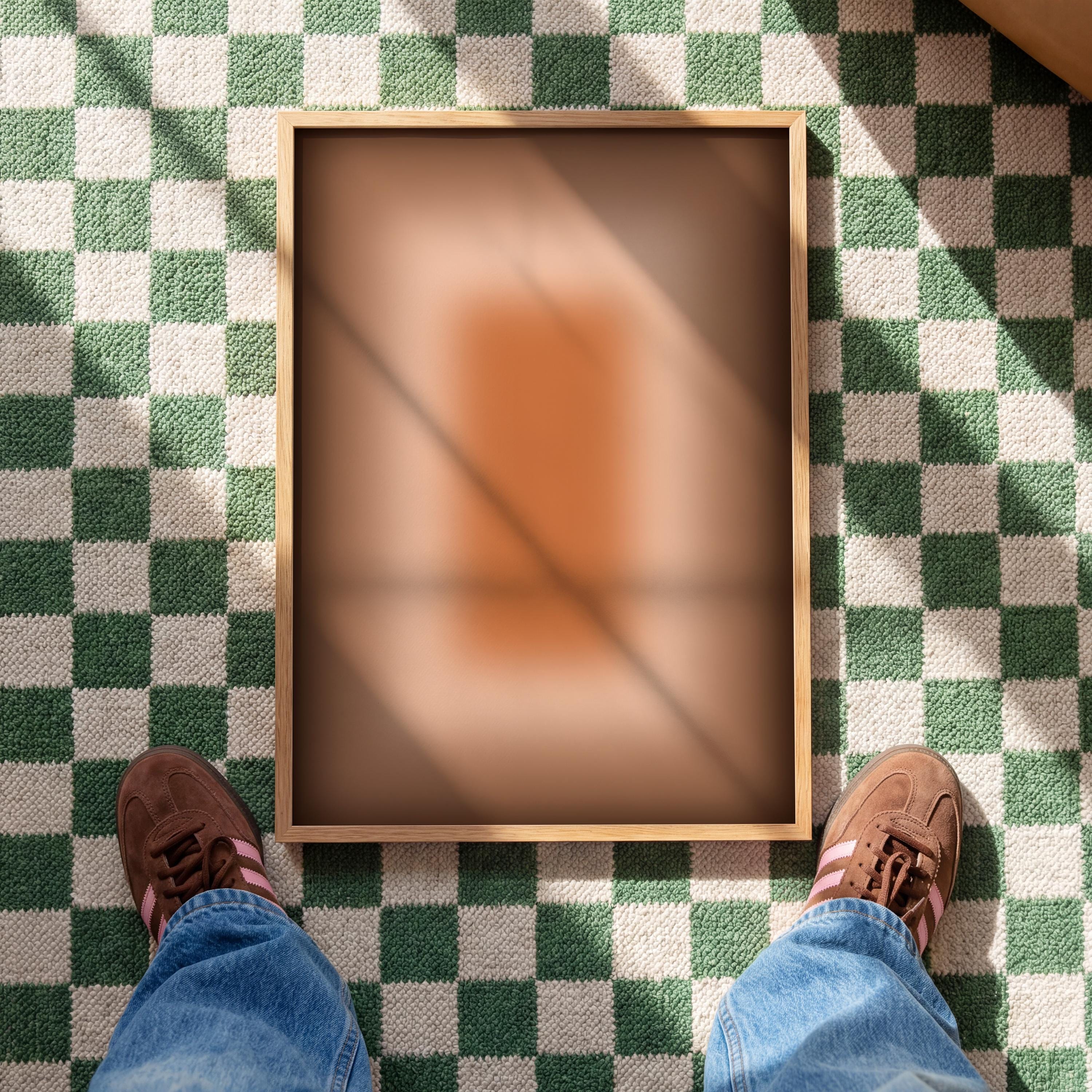 Warm Brown Gradient Abstract Art Print, Neutral Minimalist Poster, Cozy Modern Home Decor