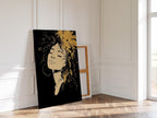 Black Gold Art Print, Woman Portrait Wall Art, Modern Afrocentric Decor
