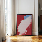 Red Sky Cloud Art, Abstract Art, Vintage Wall print