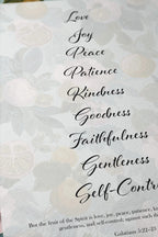 Fruit of the Spirit Wall Art Print, Floral Christian Decor, Galatians Poster